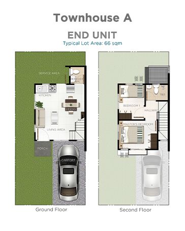 Townhouse A End Unit Floor Plan