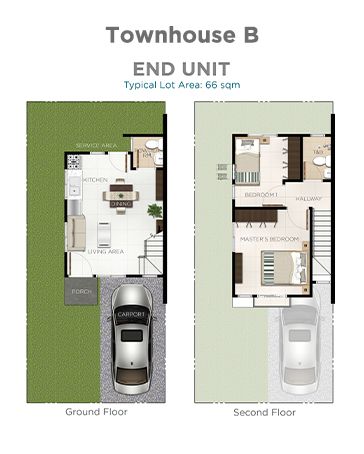 Townhouse B End Unit Floor Plan